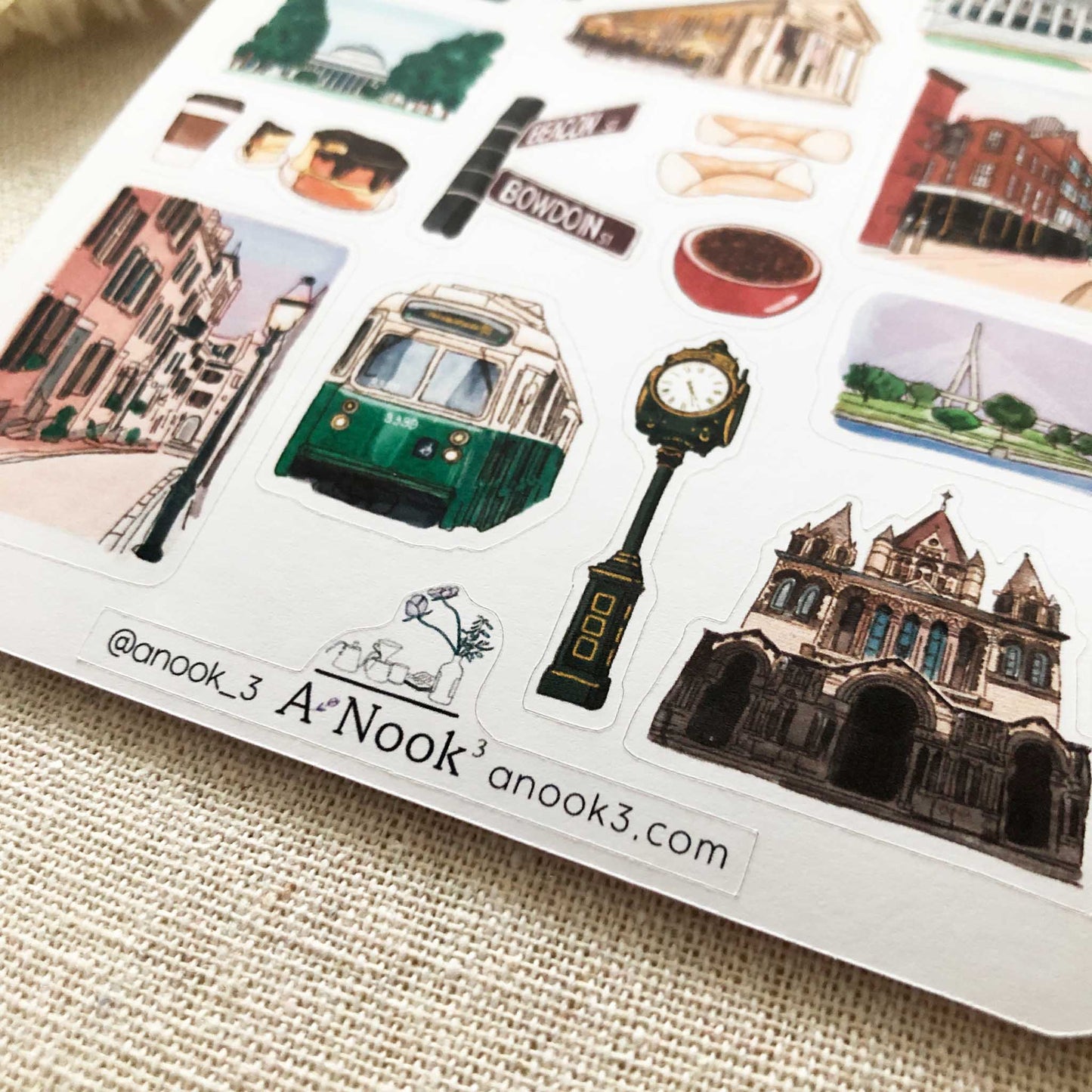 boston stickers for your scrapbook