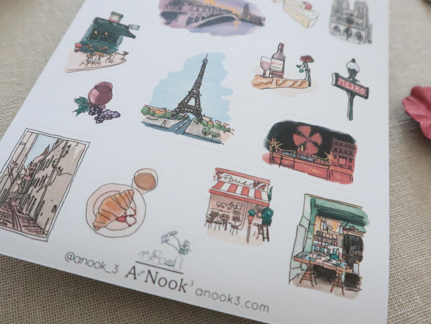 Paris France trip planner sticker