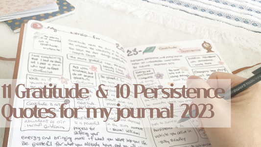 21 Gratitude and Persistence Quotes for Journal : My two words for 2023