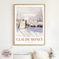 Claude Monet Winter Paintings Wall Art Set of 3