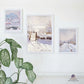Claude Monet Winter Paintings Wall Art Set of 3