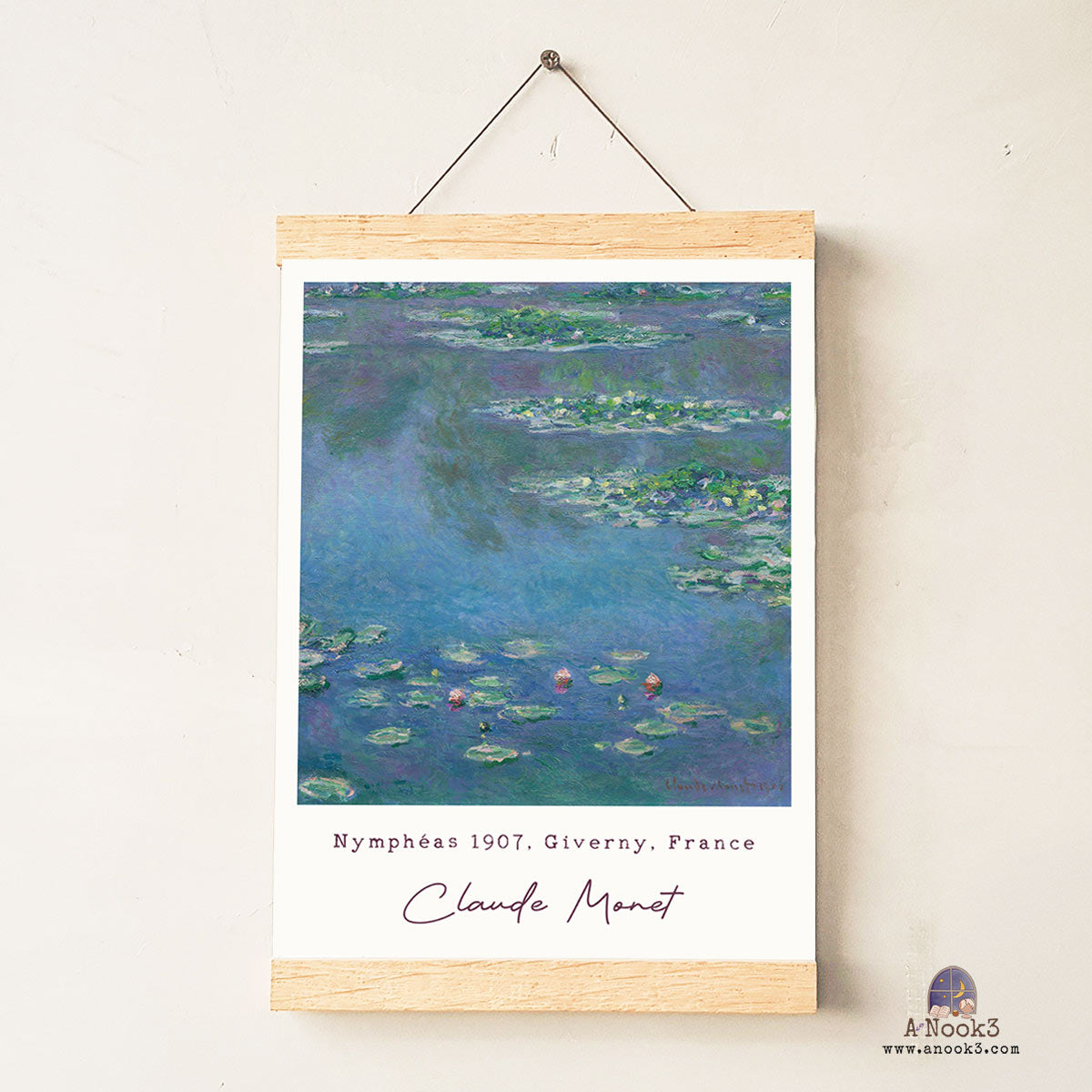Claude Monet Water Lilies Wall Art Set of 3