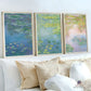Claude Monet Water Lilies Wall Art Set of 3