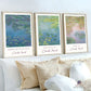 Claude Monet Water Lilies Wall Art Set of 3