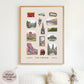 A Day in Edinburgh Travel Poster | Printable Edinburgh Wall Art