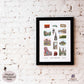 A Day in Edinburgh Travel Poster | Printable Edinburgh Wall Art