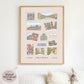 A Day in Florence Travel Poster | Printable Florence Wall Art