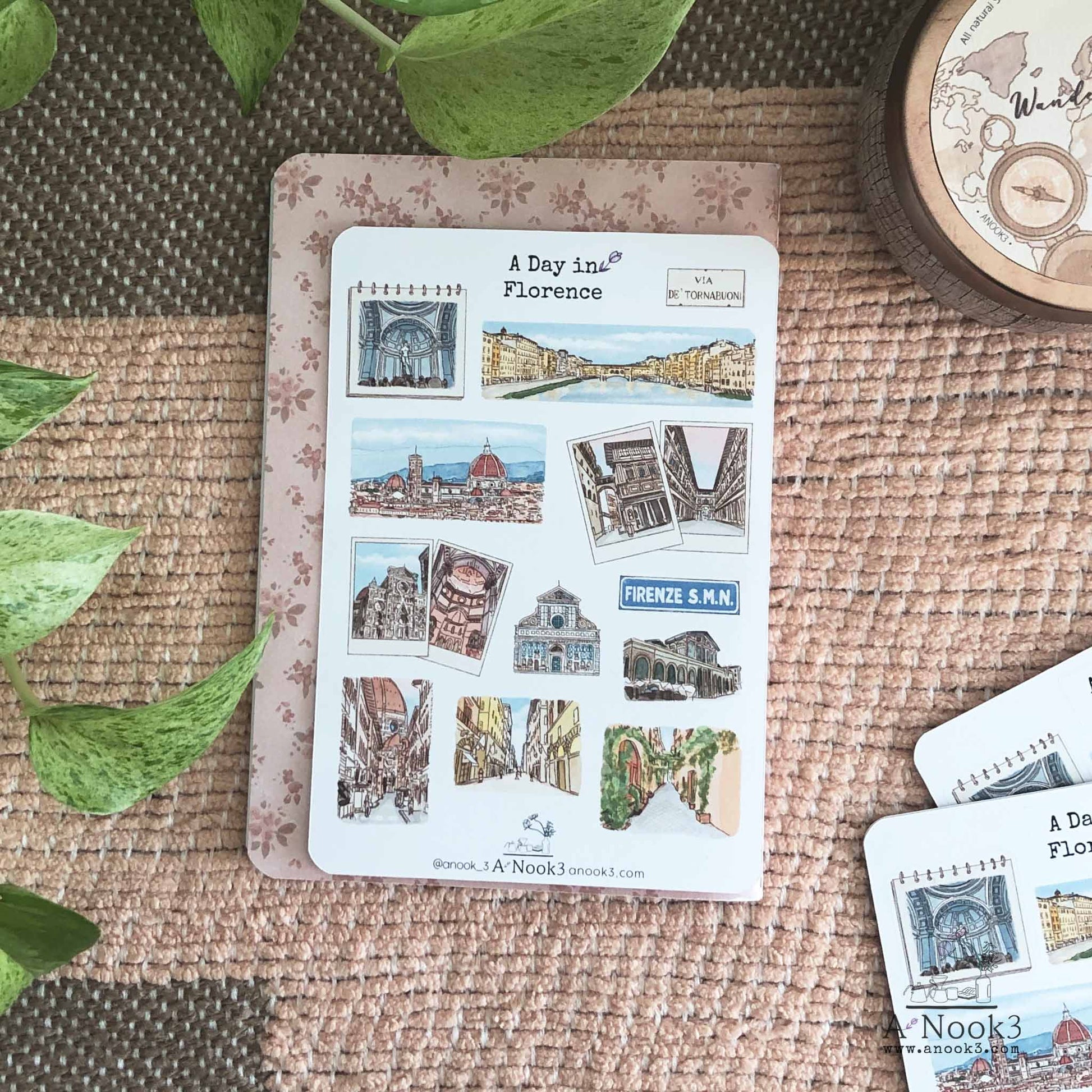 Italy, Travel Journal Stickers