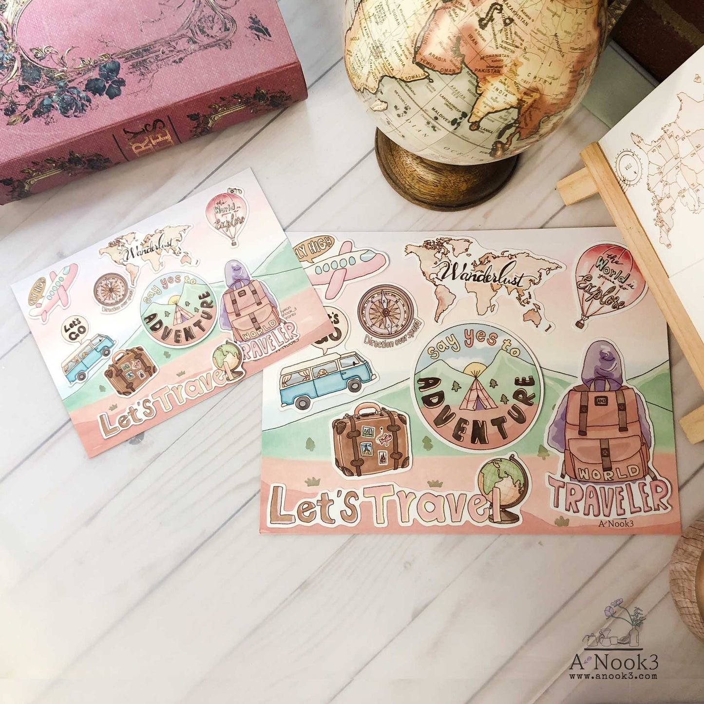 Let's Travel Sticker Set