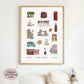 A Day in London Travel Poster | Printable London Wall Art