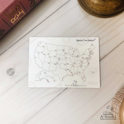 USA Map Sticker : Traveler's notebook Passport & B6