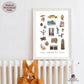 A Day in New York Travel Poster | Printable New York Wall Art