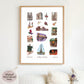 A Day in Paris Travel Poster | Printable Paris Wall Art