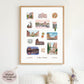 A Day in Rome Travel Poster | Printable Rome Wall Art