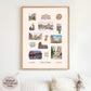 A Day in Rome Travel Poster | Printable Rome Wall Art