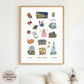 A Day in Seoul Travel Poster | Printable Seoul Wall Art
