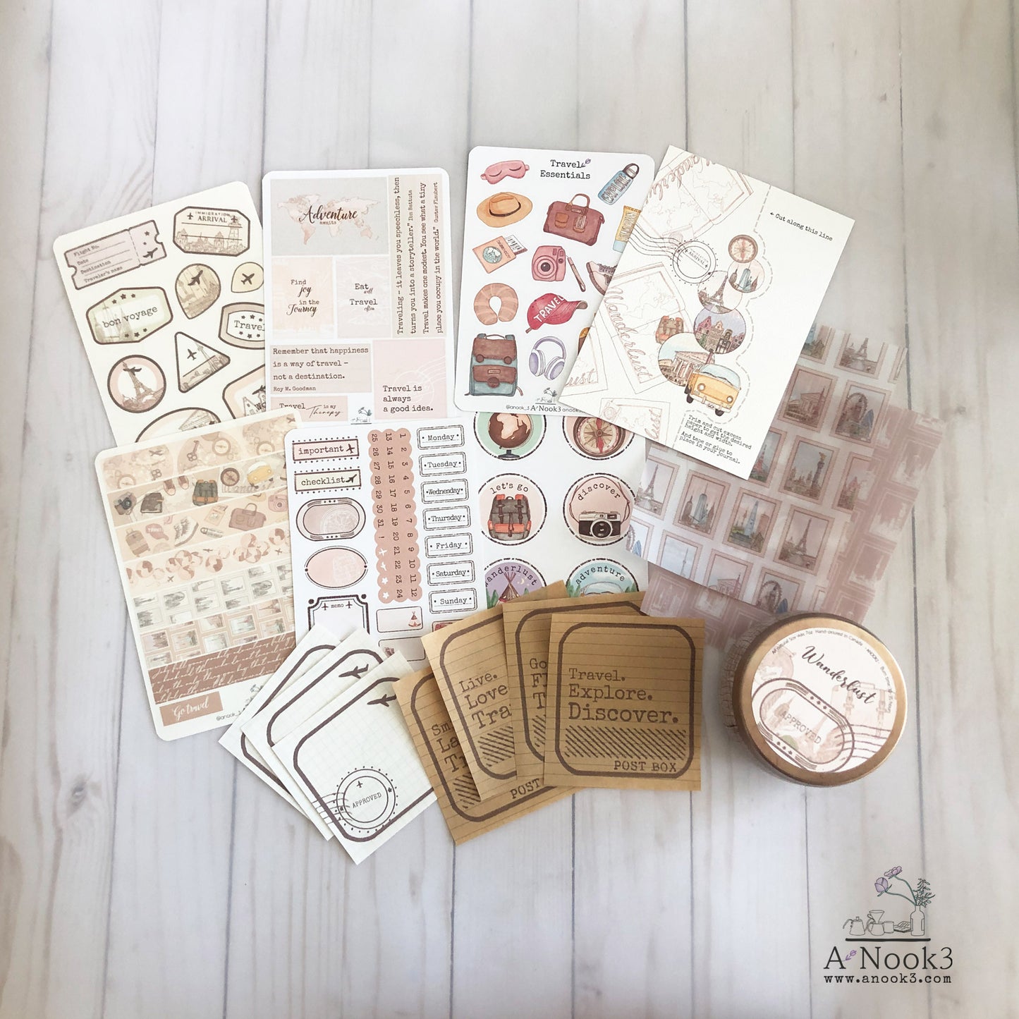 Travel Monthly Sticker kit