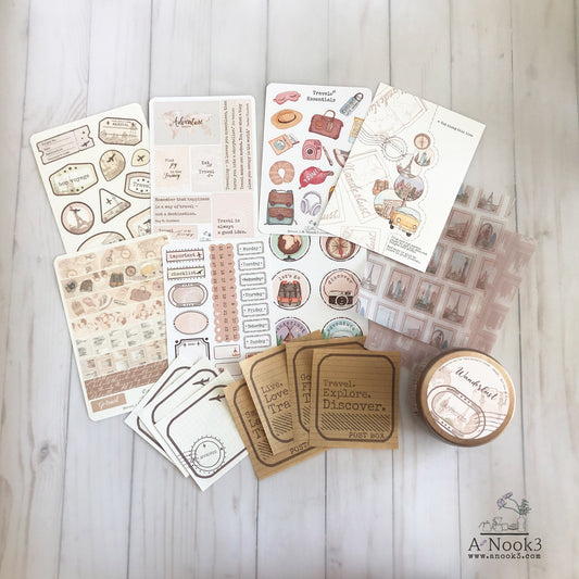 Travel Monthly Sticker kit