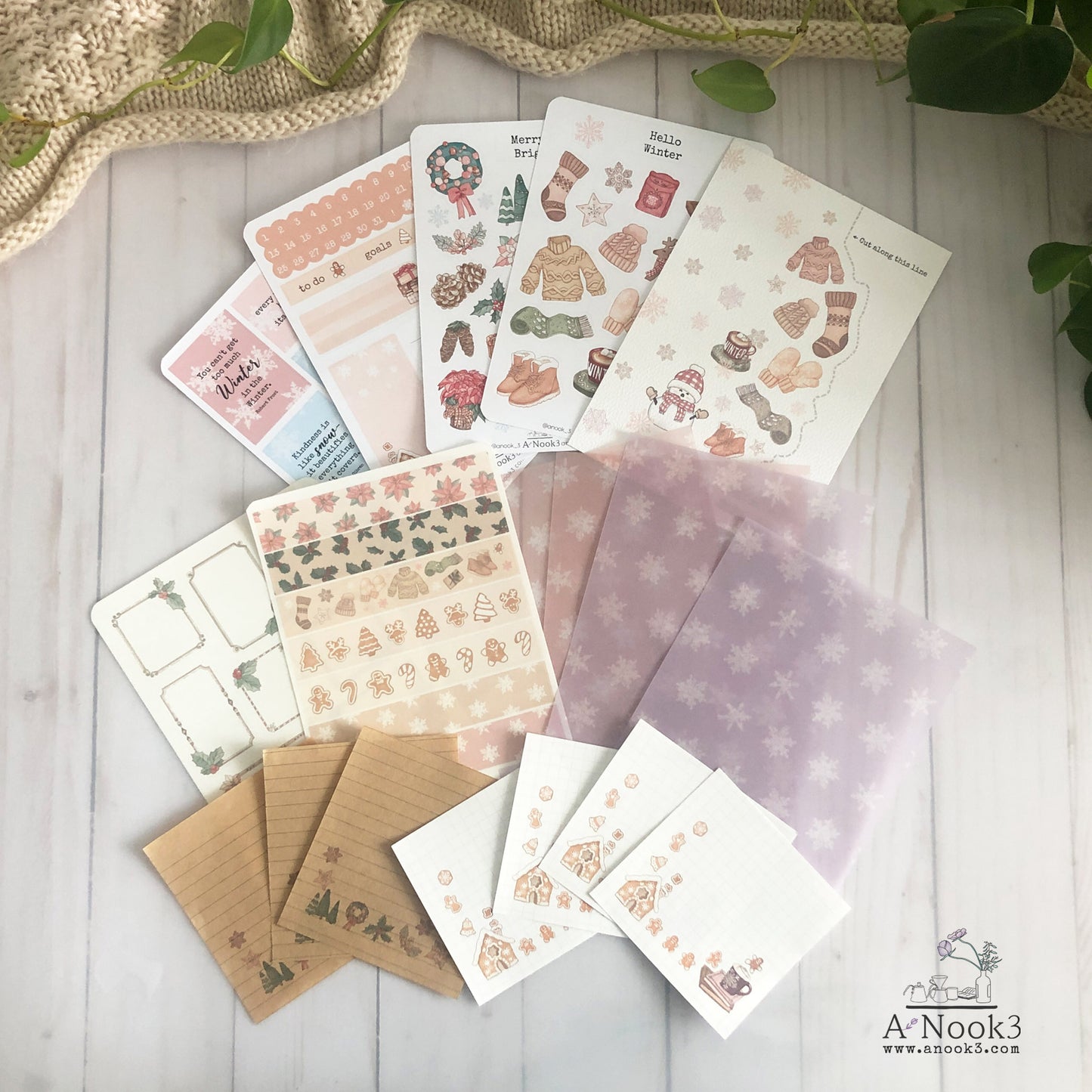 Winter Monthly Sticker kit