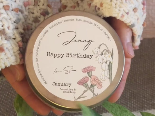 [Personalized] Birth Flowers-January to June