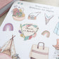 boho chic travels in style stickers for scrapbook