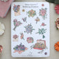 boho flower stickers for scrapbook