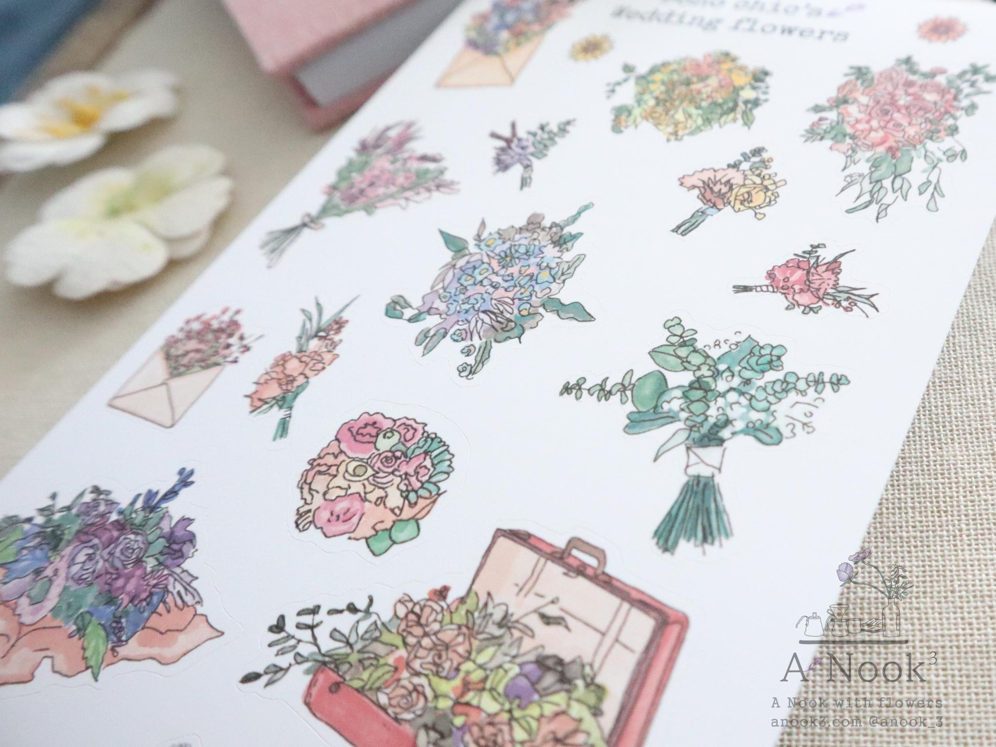 flower stickers for planners