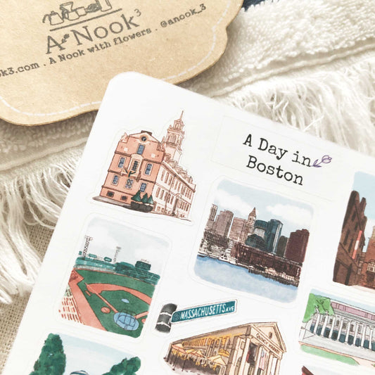 boston stickers for your bullet journal