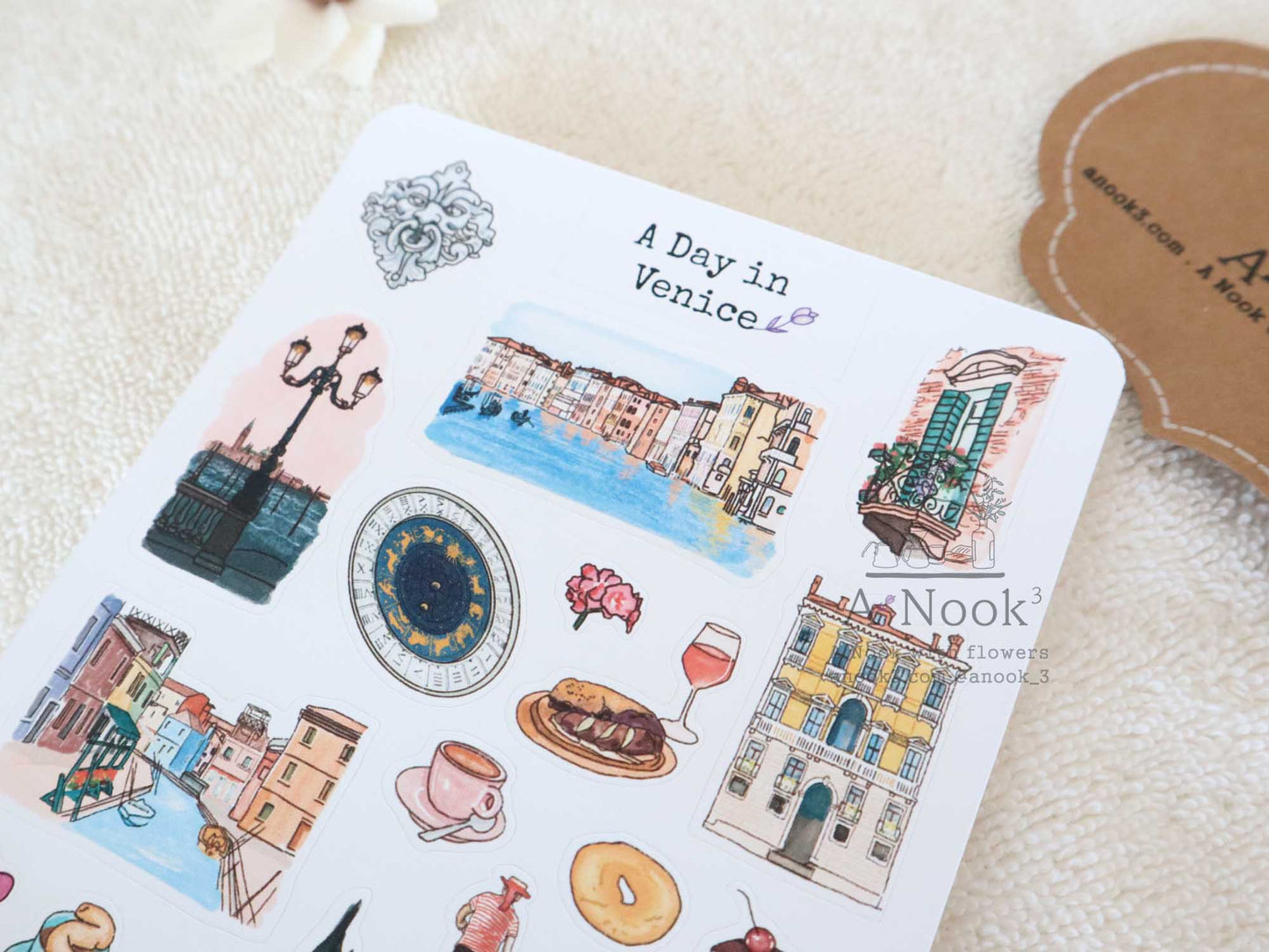 venice bullet journal stickers by ANook3