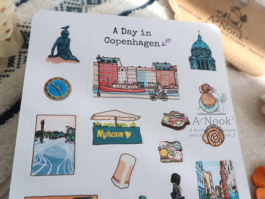 Copenhagen illustration stickers