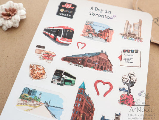 Toronto travel stickers for bullet journal