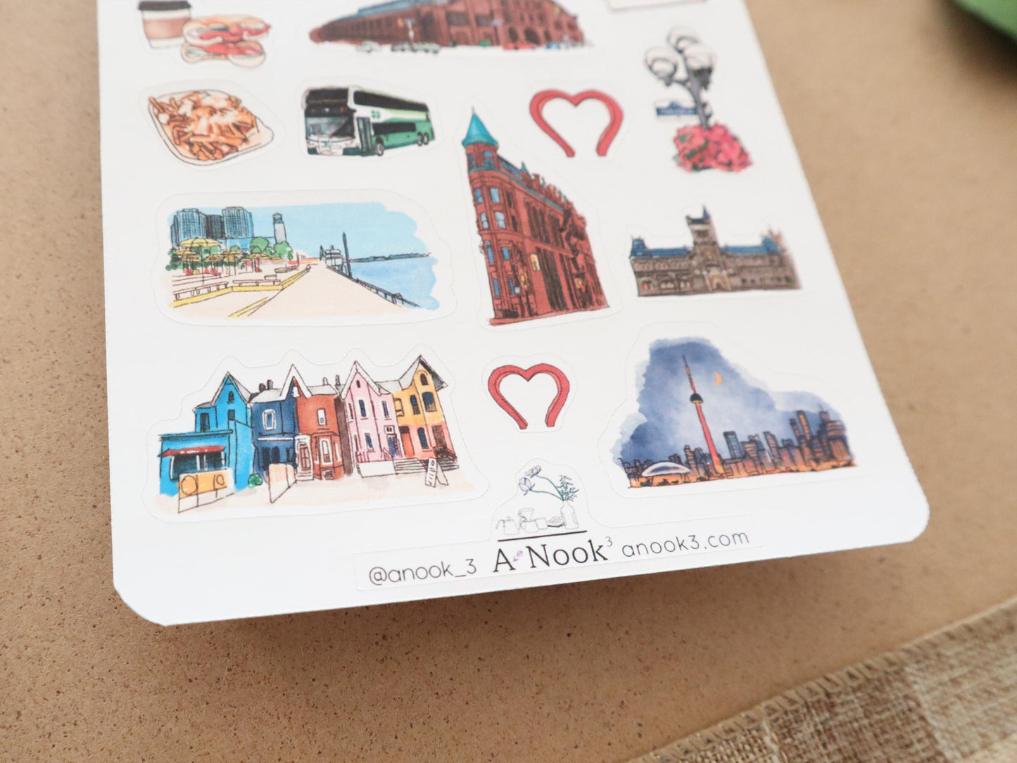 Toronto illustration stickers for planners