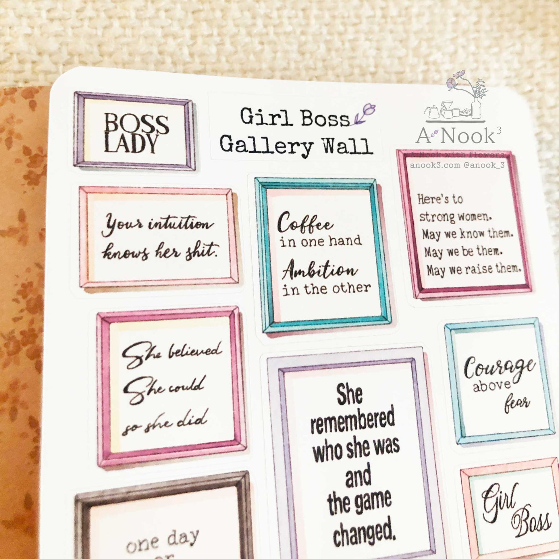 lady boss quote stickers