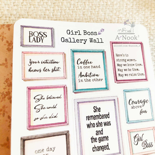 lady boss quote stickers