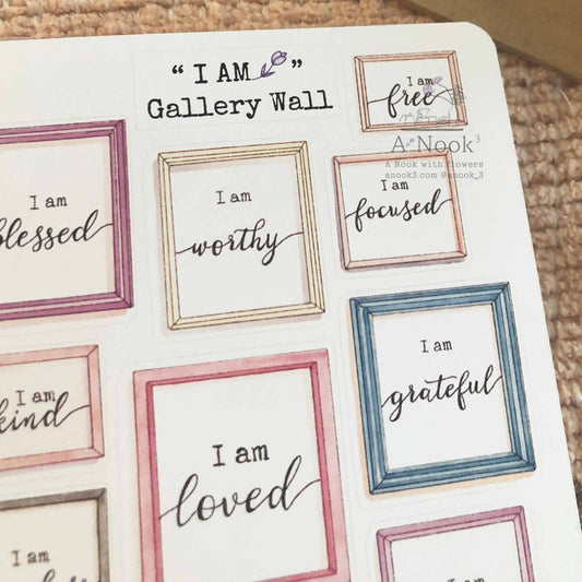 I am affirmation stickers for journal
