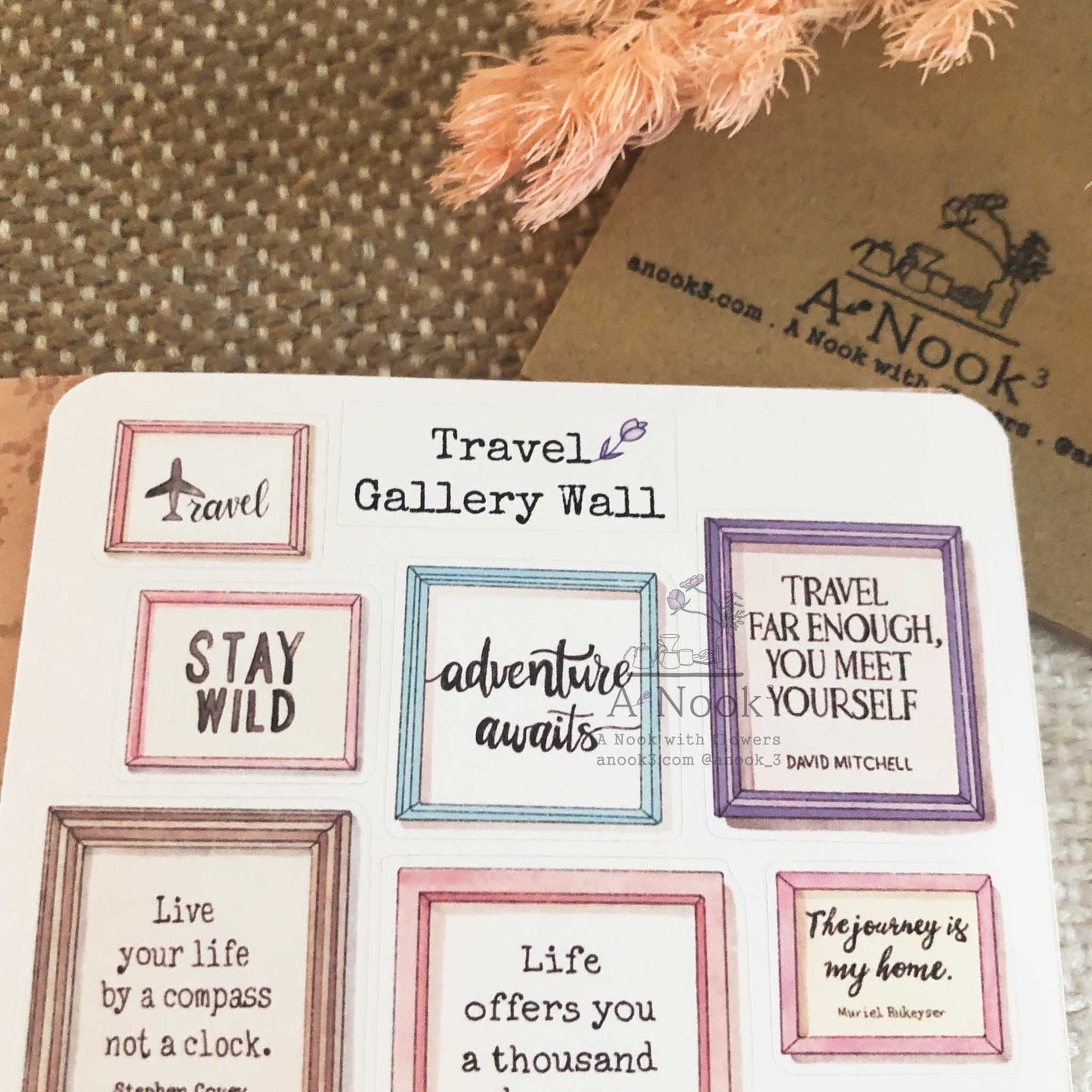 inspirational travel quotes sticker