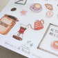 Coffee stickers for bullet journal