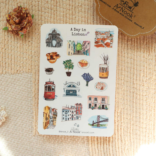 Lisbon travel stickers by anook3