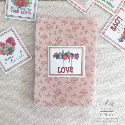 Our You are loved & LOVE die-cut weatherproof stickers are hand drawn in watercolor and will be a lovely touch to your laptop, phone case, suitcase, mirror, planners, bullet Journal or notebook