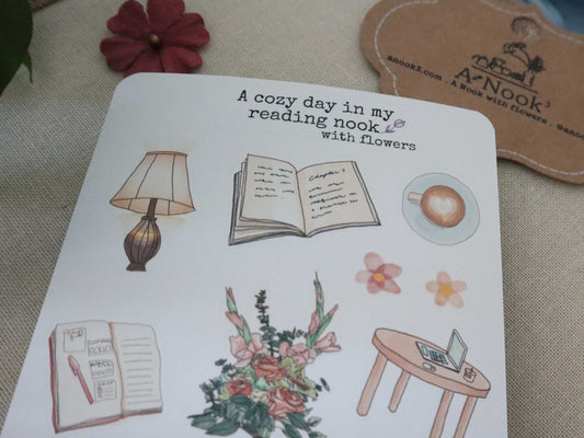 reading nook stickers for planners