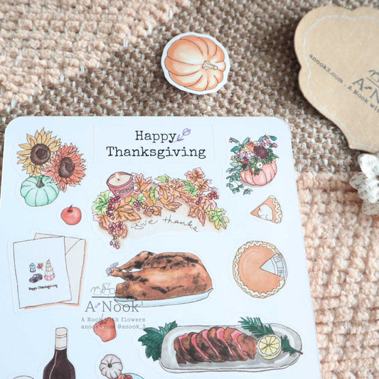 thanksgiving stickers for bullet journal