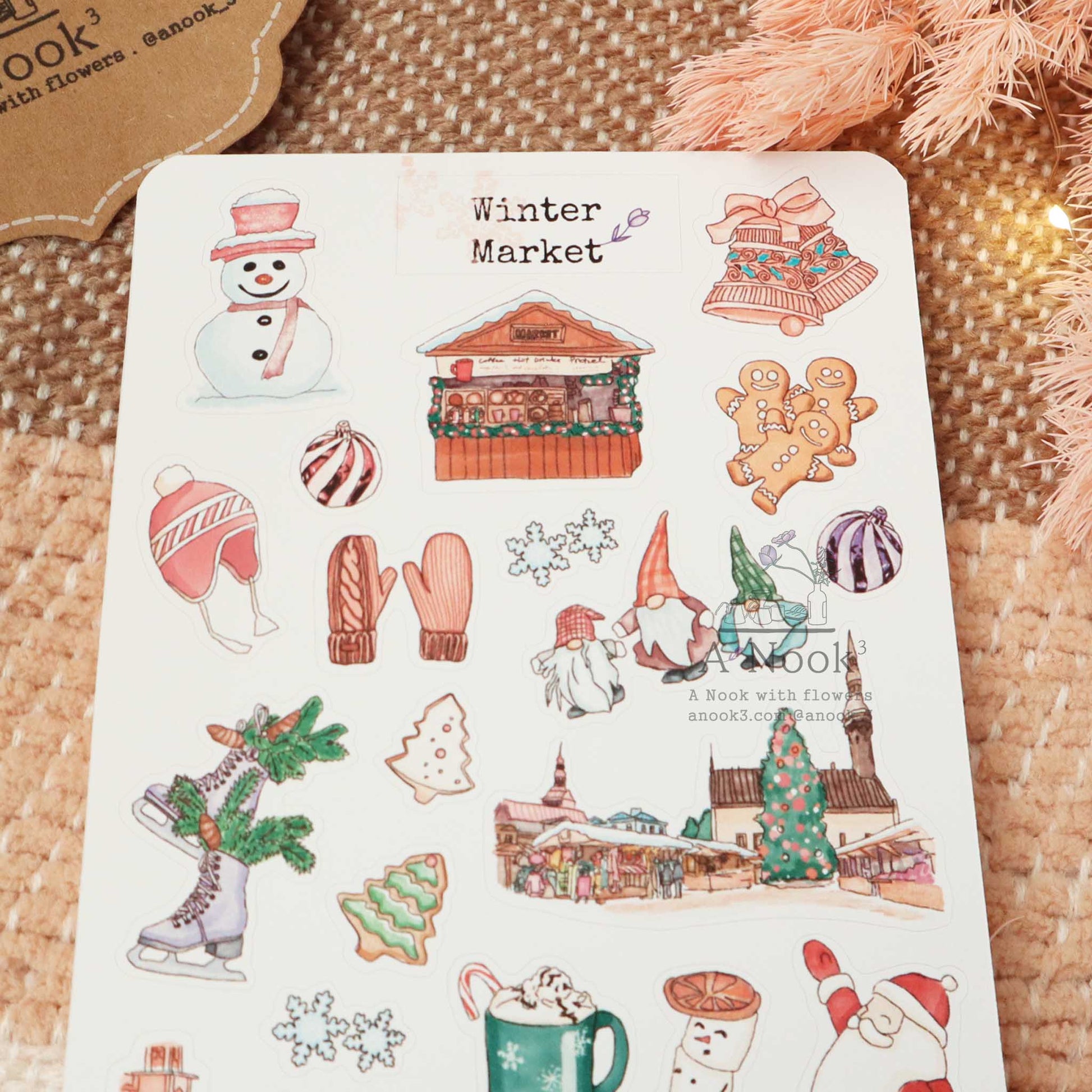Winter Bullet Journal Sticker Sheet – Swallow Wind Art