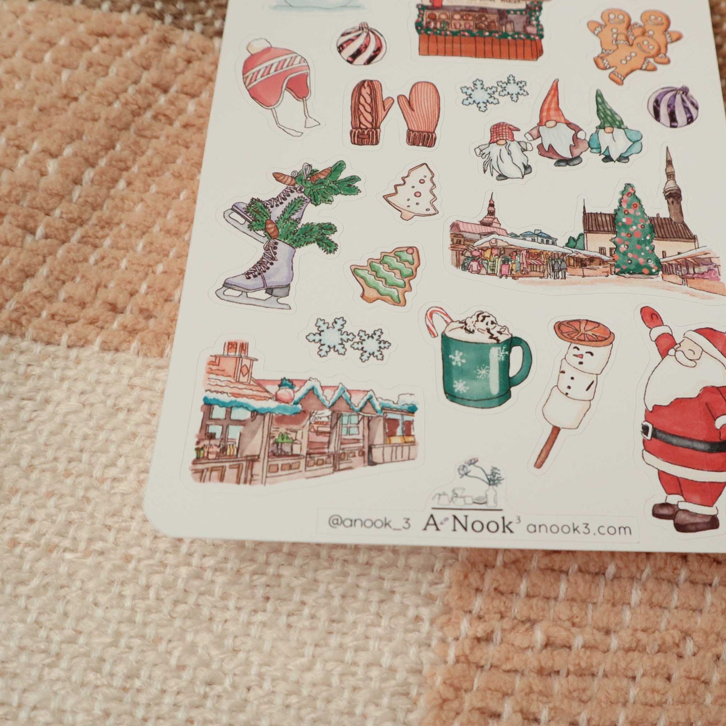 winter market stickers for scrapbook