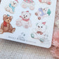 winter bears stickers for scrapbook