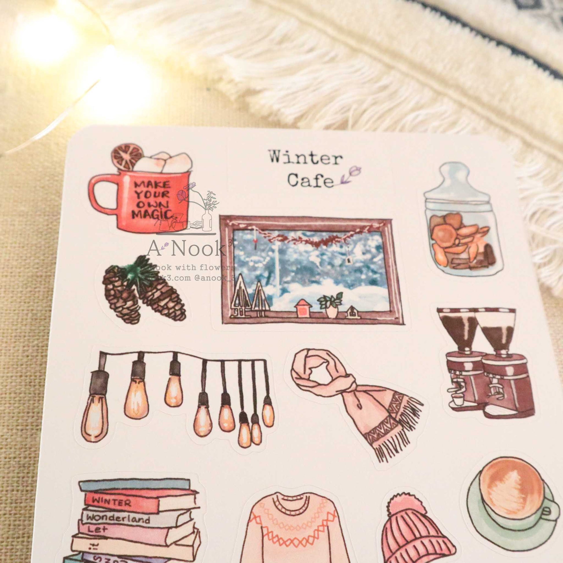 Spring Coffee Shop Stickers for Bullet Journal – ANOOK3