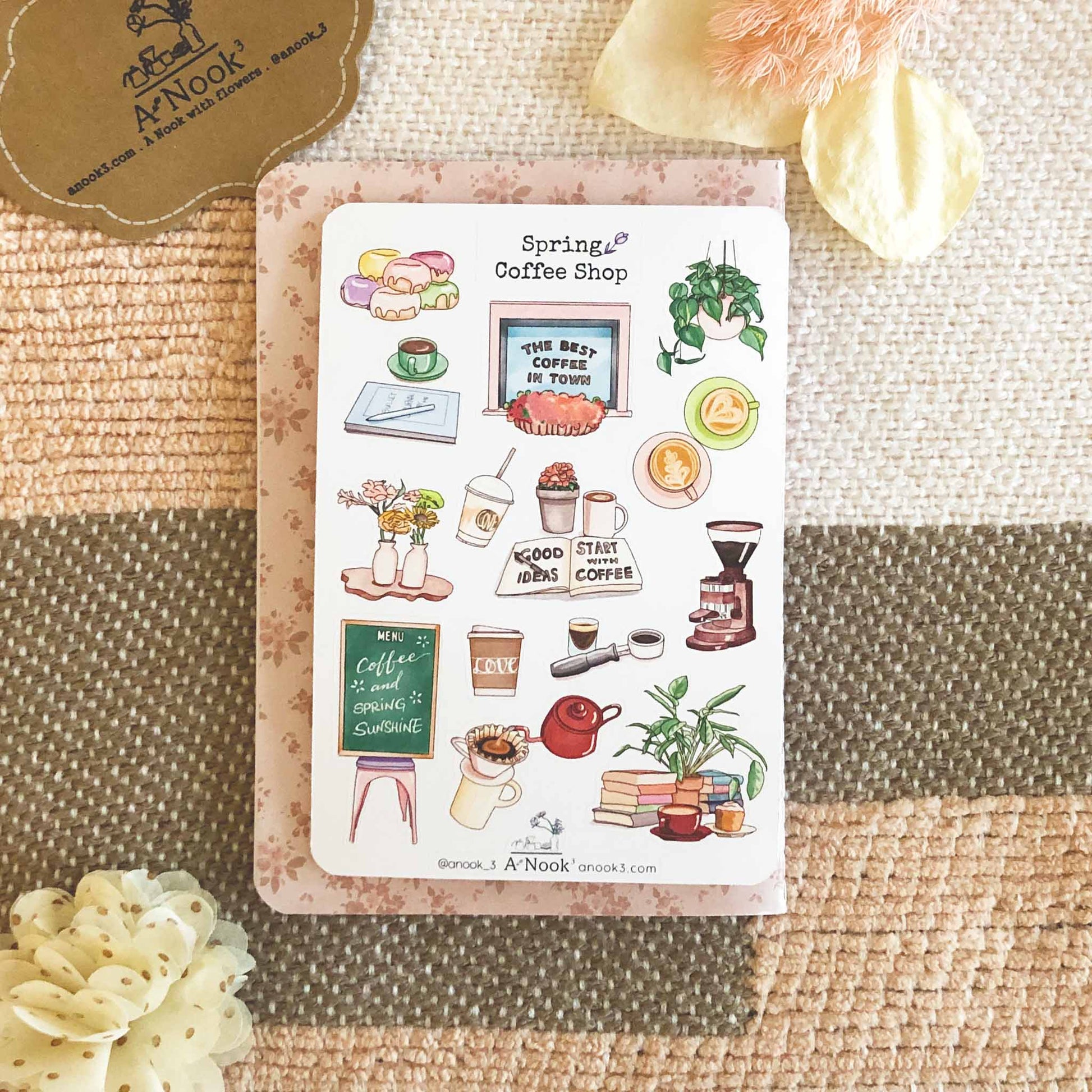 Spring Coffee Shop Stickers for Bullet Journal – ANOOK3